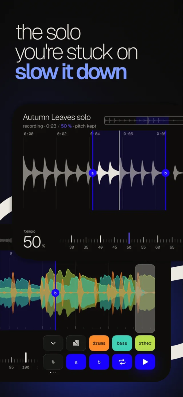 The solo you're stuck on, slowed down