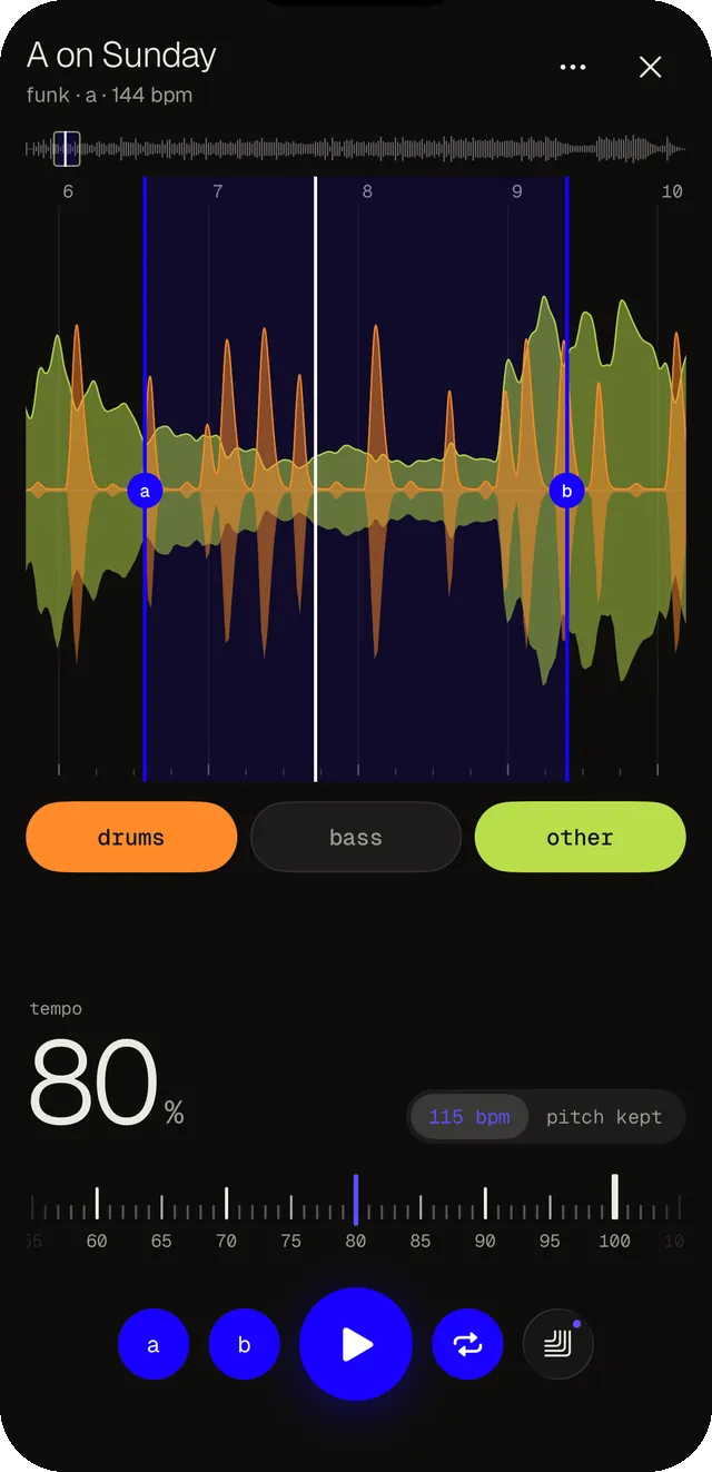 Spole: mute the bass. play it yourself.